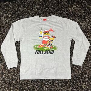 Full Send‎ Golf Rona Season Pullover Crewneck Nelk Boys Size XL Gray Duck